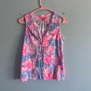 Lilly Pulitzer pink blouse